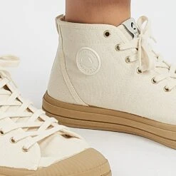 Basket Homme ETCHE - Coton Recyclé Confortable - Écru/Gomme -Pataugas Soldes Boutique ETCHEMTWKH2HECRUGUM2