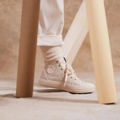 Baskets Femme en Coton Recyclé - Confort Supérieur - Écru - Déplacements Quotidiens -Pataugas Soldes Boutique F ETCHE M BCL Ecru