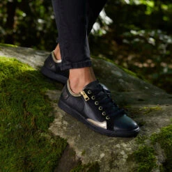 Basket Femme JESTER - Confortable, Polyvalente et Élégante - Noir/Doré -Pataugas Soldes Boutique F Jester MIX Noir Dore