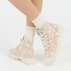 Chaussures de Marche Femme Confortables en Toile Recyclée - Rose - Printemps -Pataugas Soldes Boutique OGGRF2HPOUDRE1