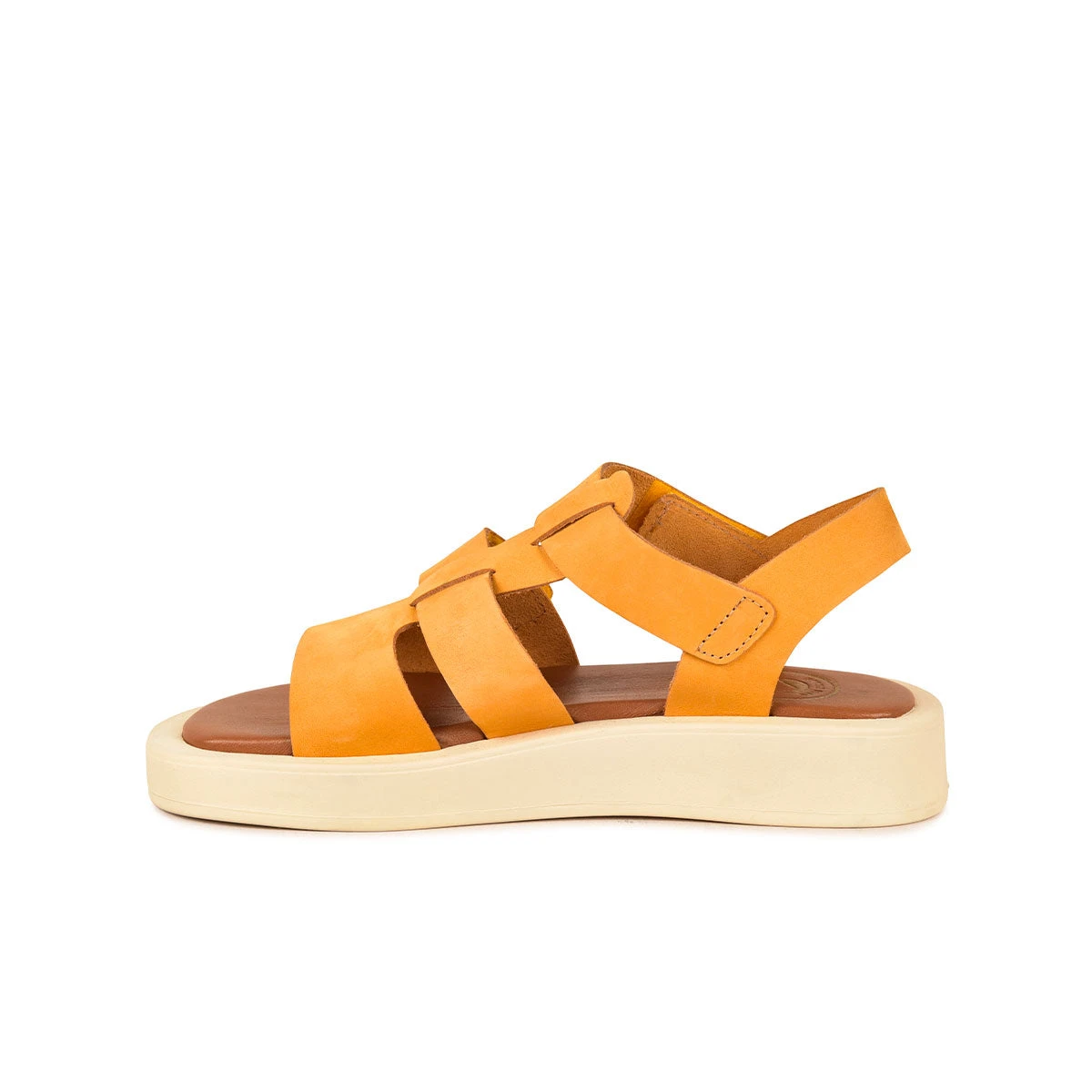 Sandales Femme Confortables en Cuir - Style Tendance Ocre - Idéales pour l'Été 4 Sandales Femme Confortables en Cuir - Style Tendance Ocre - Idéales pour l'Été – Image 2