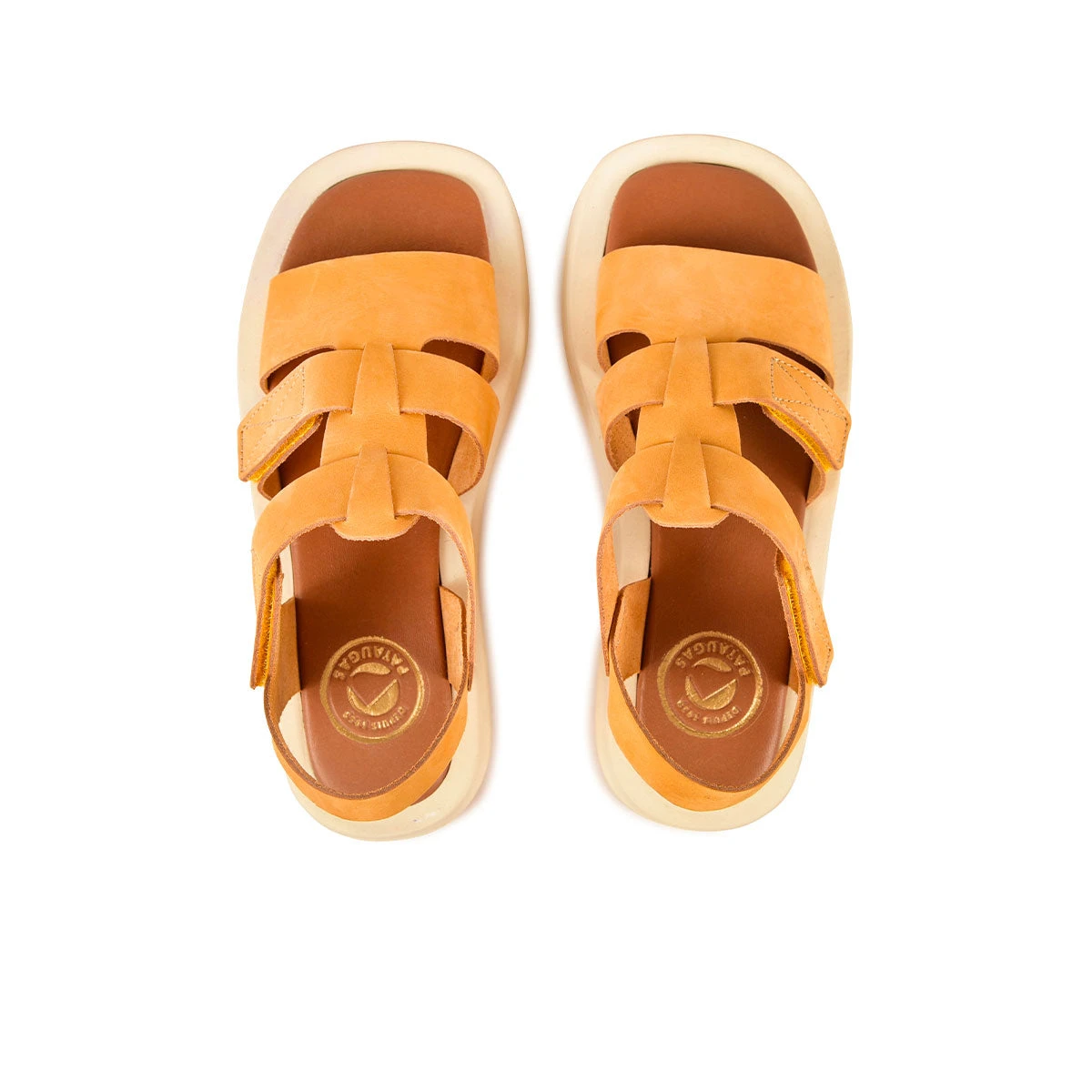 Sandales Femme Confortables en Cuir - Style Tendance Ocre - Idéales pour l'Été 7 Sandales Femme Confortables en Cuir - Style Tendance Ocre - Idéales pour l'Été – Image 5