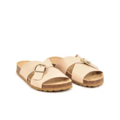 Sandales Femme en Cuir Nude - Confort Optimal pour Quotidien - Beige -Pataugas Soldes Boutique SANDALE FEMME LUDI MIX F2I NUDE 628534 302 4
