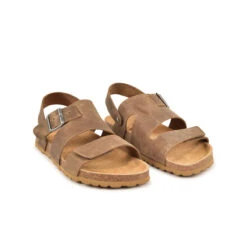 Sandales Homme LUCAS H2I MARRON - Cuir de Vachette - Polyvalent pour Ville et Plage -Pataugas Soldes Boutique SANDALE HOMME LUCAS H2I MARRON 628532 800 4