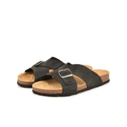 Sandales Homme Pataugas LUDO en Cuir Noir - Confort et Style Intemporel -Pataugas Soldes Boutique SANDALE HOMME LUDO MIX H2I NOIR 628533 850 5